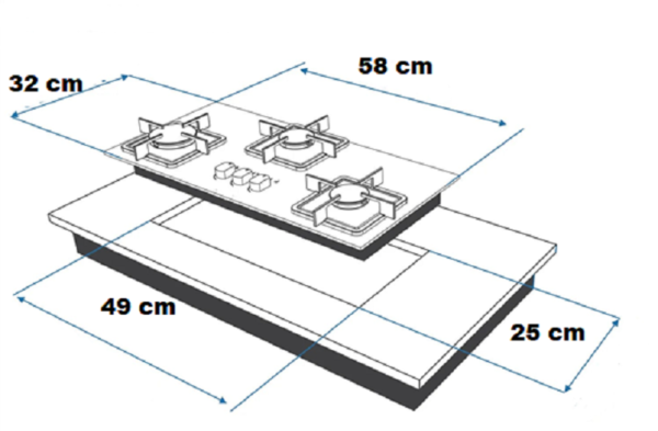 Cooktop 3 Queimadores Acendimento Automático - Imagem 3